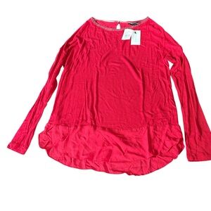 NWT Sanctuary Women's Red Long Sleeve Top Size Large